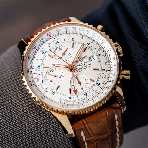 breitling navitimer 01 41mm rosegold|breitling navitimer gold price.